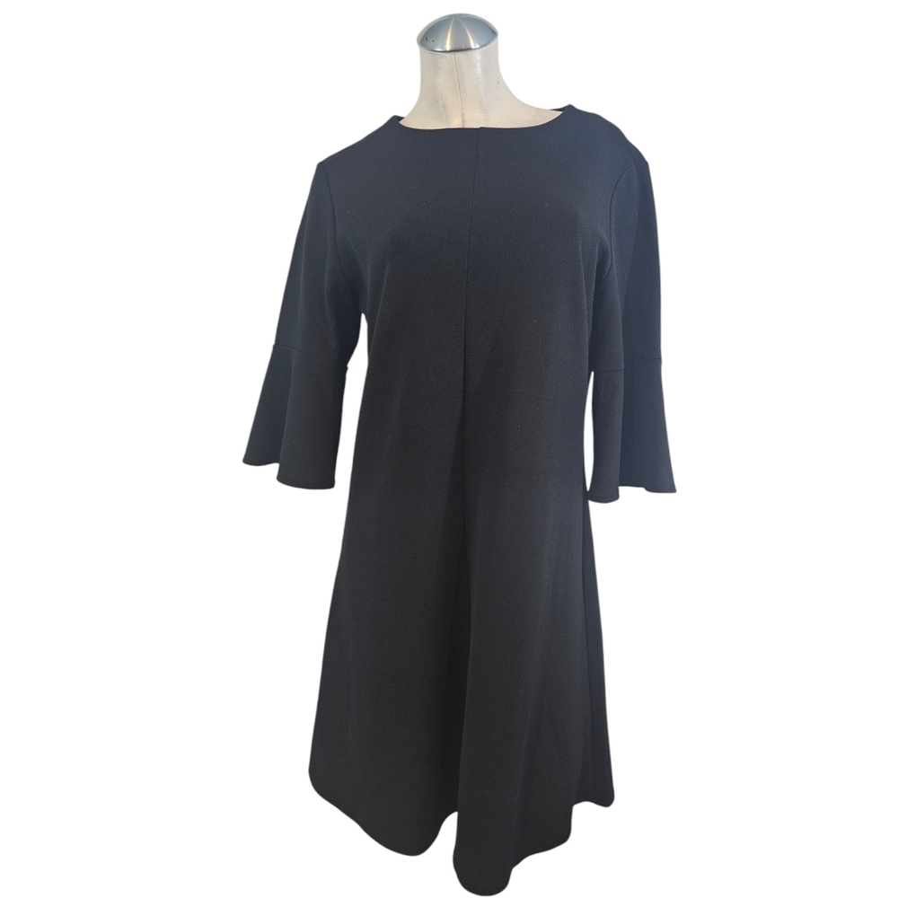 Philosophy Size L Chic Black Flared Sleeve Dress